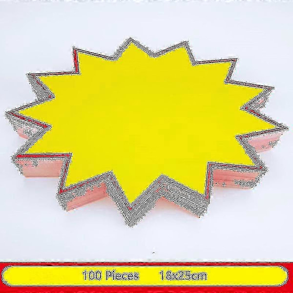 100 Stycken Prislappskartonger Reklamskyltar Butik 8x11cm