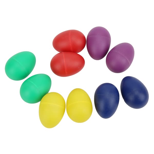 Fargerike Mini Egg Shakers - Sett med 10 Perkusjons Musikkinstrument Leker