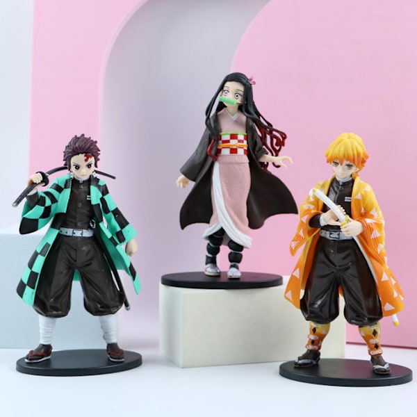 6-pack Anime PVC-statydocka figurinsmycken Anime-samling modellleksak för sovrum sängbord vardagsrum