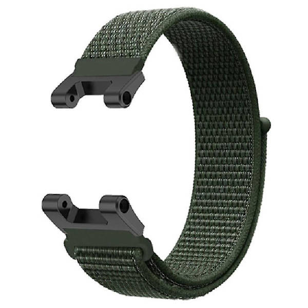 Justerbart Nylonarmband för Huami Amazfit T-rex/T-rex Pro/Ares - Svart & Armégrön