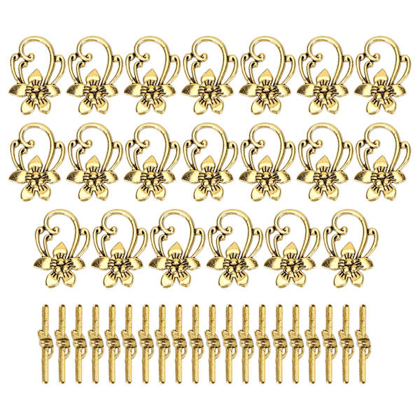 20 set armbandsspænde guld retro legering blomsterform OT spænde smykketilbehør