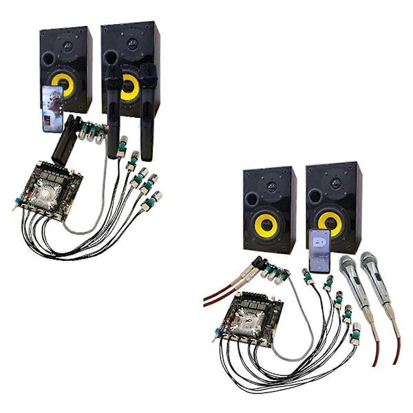 -DAM L1 2x220W&350W 2.1 Kanal BT Digital Effektforstærker Board, B