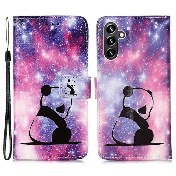 Til Samsung Galaxy A54 5g Pu Læder Wallet Stand Telefon Cover Fuld Dækning Indre Tpu Cover Zekai BabyPanda