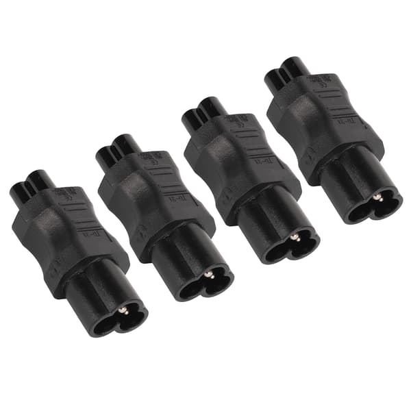 4 stk. IEC320 C6 til IEC320 C5 strømadapter IEC320 C6 til C5 strømkabeladapter konnektor konverter til bærbar computer