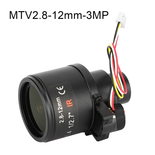 1/2,7 tommer motoriseret zoomobjektiv 2,8-12 mm 3MP montering til CCTV-kamera med højpræcisionsmotor