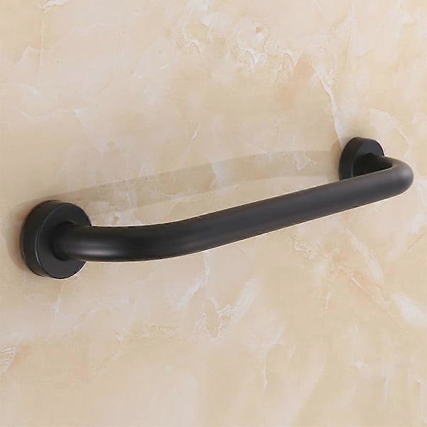 Toalett Håndtak Rustfritt Stål Badekar Håndtak Veggmontert Håndkleholder Baderom Badekar Håndtak, Svart (40CM)