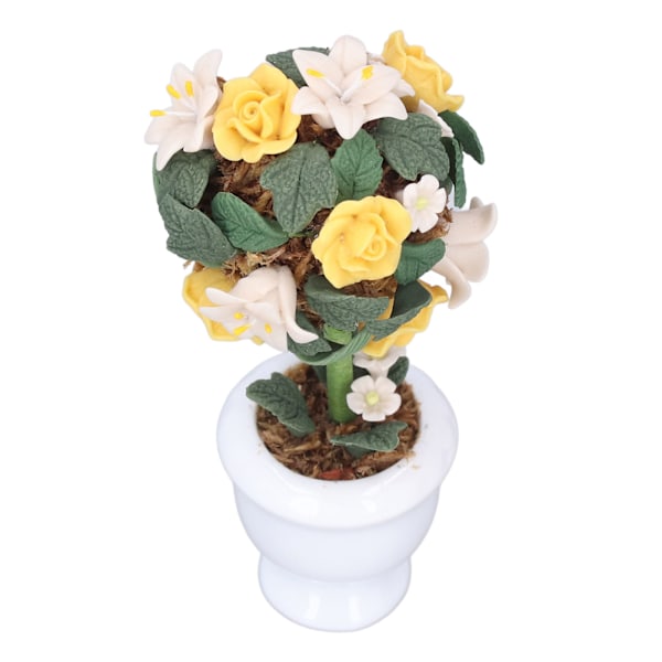 1:12 Dockhus Simuleringsblomma Mini Dockhus Trädgårdsaccessoarer Simulering Lera Blomma Hortensia Modell