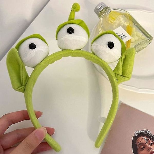 Alien Øjenbold Pandebånd - Strækbar Plys Monster Tilbehør til Fest, Brusebad og Skønhed