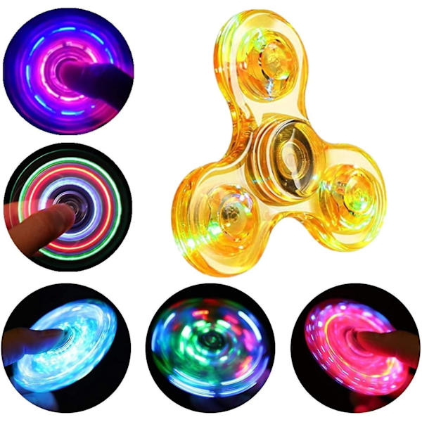 Fidget-legetøj med LED-lys - perfekt afstressende og angstdæmpende gave til børn og voksne