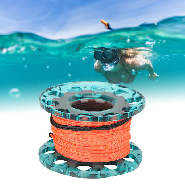 30m 4 färger tålig plast Scuba Diving Finger Spool Reel Diver Undervattenstillbehör (blå)