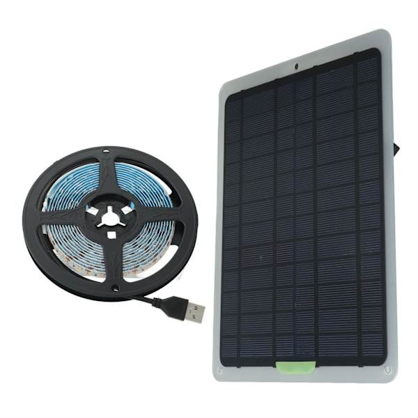 Solcells växtlampa remsa 20W IP65 Vattentät LED växtlampa remsa med batteriskyddsbox för växthus 9,8ft