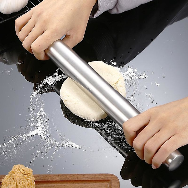 Lett fransk kjevle i rustfritt stål for baking