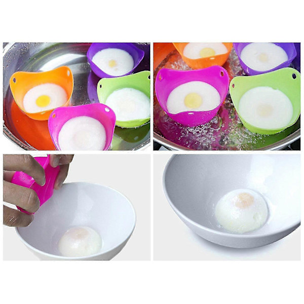 Silikon Äggkokare Koppar Set Om 6 För Perfekt Pocherade Ägg