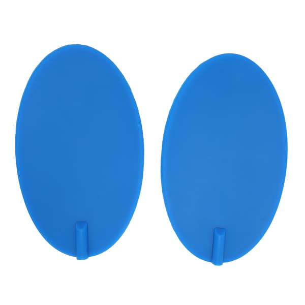 2 stk. Fysioterapi Silikone Elektrode Pads Blå Oval Kropselektrode Patch 95x160mm