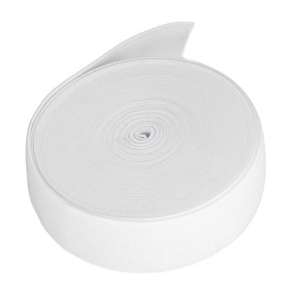 Valkoinen Paksu kuminauha 10 Jaardia 3,5 cm Paksu kuminauha Litteä Jousto Uudelleenkäytettävä vyötärönauha Resori tee-se-itse-vaatteisiin peruukki