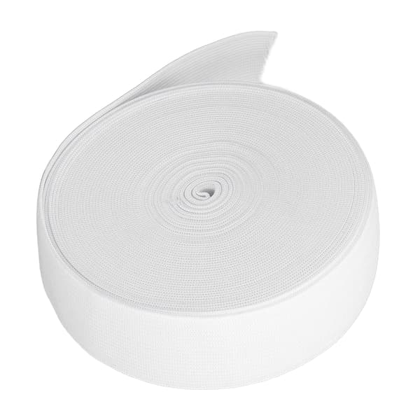 Vitt tjockt elastiskt band 10 yards 3,5 cm tjockt elastiskt band platt elastiskt återanvändbart midjeband elastiskt för gör-det-själv-kläder peruk
