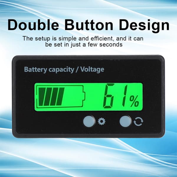 GY-6GS Batteriström LCD-display Voltmeter 12-84V med ljuslarmfunktion (grönt ljus)