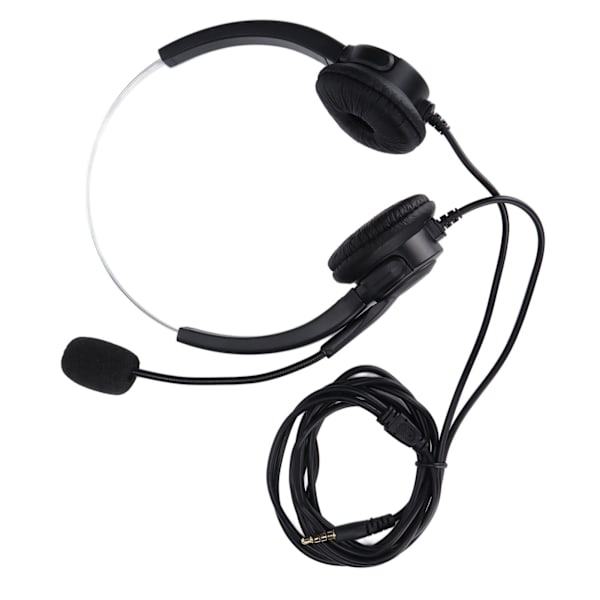 Callcenter-headset USB 3,5 mm jacks støjreducerende volumenkontrol kundeservice-hovedtelefon til kontorcomputer