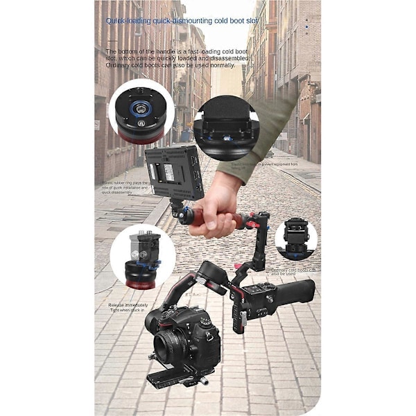 För handhållen stabilisator expansions gimbal fäste hopfällbar 2-användning, C