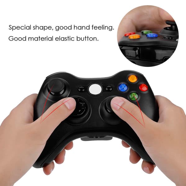 Gamepad til Xbox 360 Controller Joystick Trådløs Controller Bluetooth Trådløs Spil (Sort)