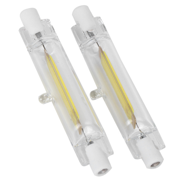 2 st R7S COB-lampa 5W 78mm Highlight Dubbelsidig Flood Light Källa Tillbehör 230V Kall Vit 6000K
