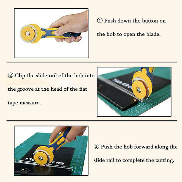 Tyg-Rotationskutter: Ergonomiskt Skärverktyg med Tungstenstål-Blad