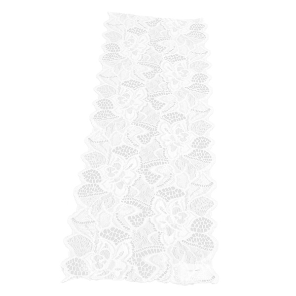 Spetsband DIY Bomulls Nät 16,5 cm Bredd 10 Yards Utsökt Spetskant för Gardin Kläder Duk Present Dekoration Vit