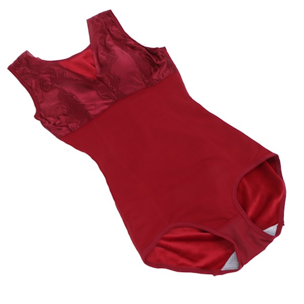 Kvinnor Tjock Mjuk Hudvänlig Andas Varm Håller Magen Midja Åtstramande Kroppsformare (Jujube Red)XL