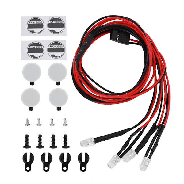 LED-kattokattotelineen valot pyöreä lampunvarjostin sopii Traxxas Trx4/SCX10 II 90046 90047 1/10 RC-autoon4LED