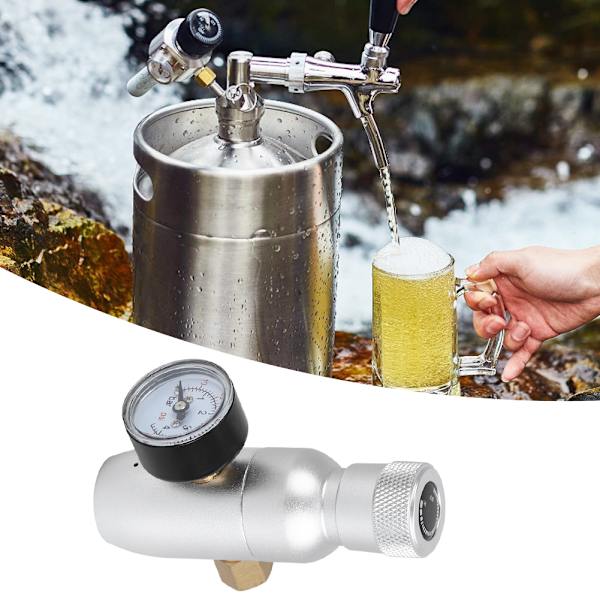 Mini CO2 -kaasunsäädin Paineenalennusventtiili CO2 -lataussovitinventtiili Panimovarusteet