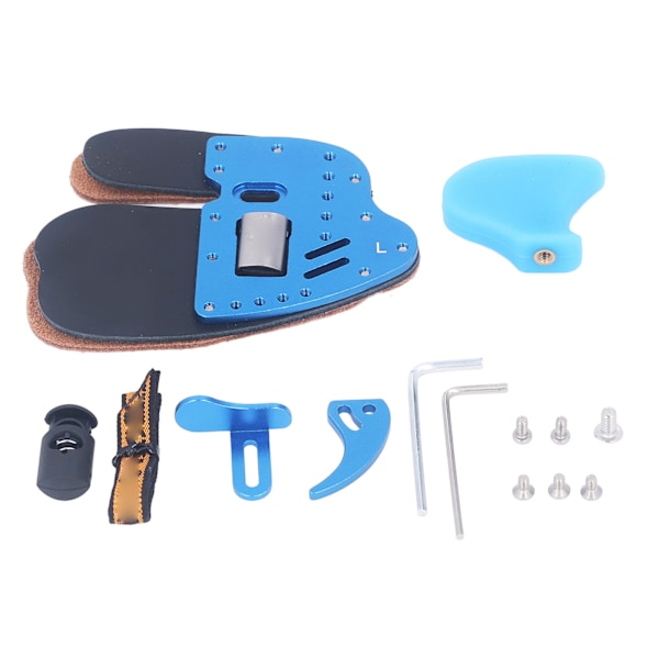 Bågskytte Finger Tab Bågskytte Fingerskydd Fingerskydd för Utomhusskytteträning Recurve Bow Blå Svart Läder M