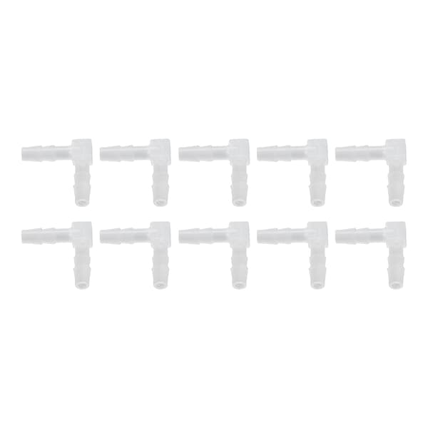 10 stk. Albue Slange Studs Plastik Fitting 90 Grader Lige Barb Joint Adapter L Form til Akvarium 4mm