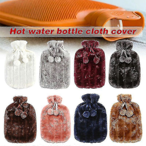 Vinter Faux Fur Gummi Varm Børne 2 Liter Hånd Fod Varmer Solid Husholdnings Vandpose DGZD rosarød
