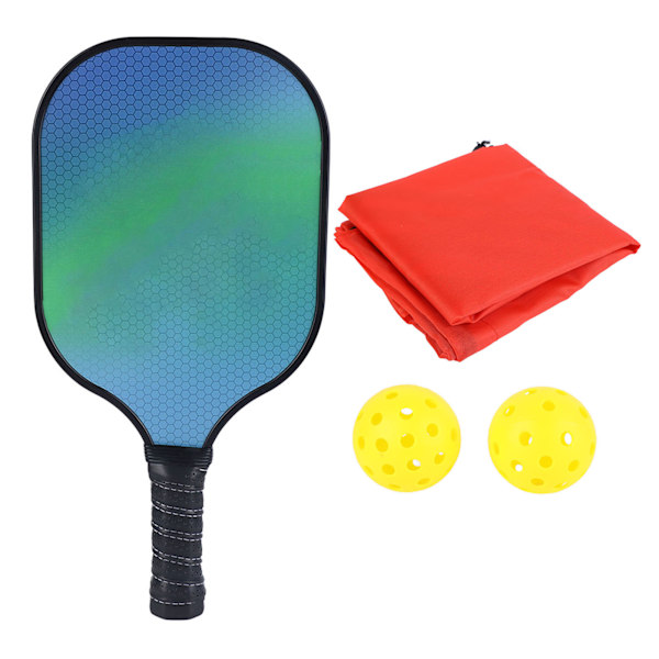 Pickleball-padlesett - Motesett med pickleball-racketer i karbonfiber med 2 baller og bæreveske