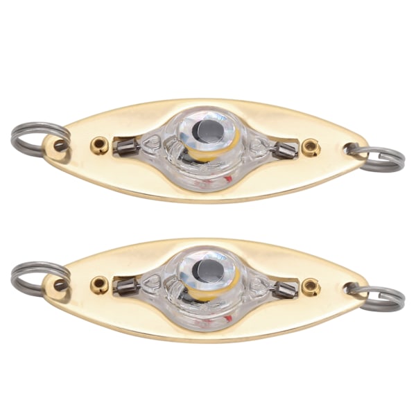 2st Fiske LED Lure Ljus Ögonform Färgglad Blinkande Ljus Bait Underwater Lure Lampa