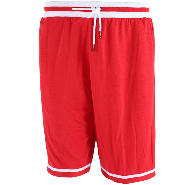 Snabbtorkande sportbyxor sommar löpning fitness träning andningsbara shorts med ränder (XL )