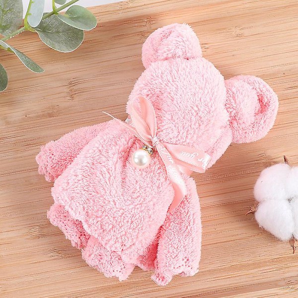 4 stk. Bjørne Gave Par Bryllupsinvitationer Souvenir Teddybjørn Plys Håndklæde Pink Hvid Blå Takke Gaveidé Kvinder Dåb Bryllup Teddybjørn Tilbehør
