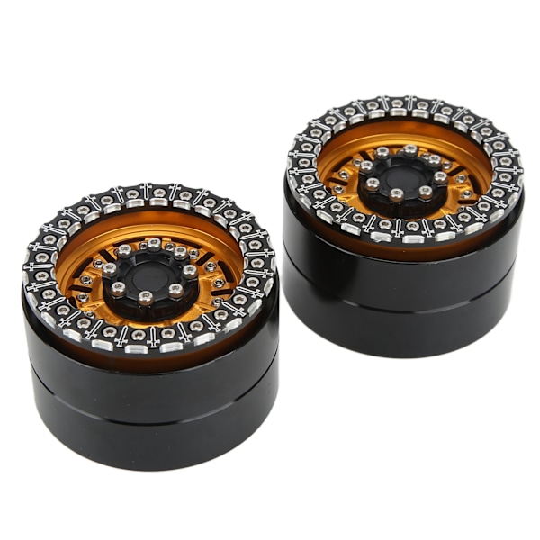 2 stk RC aluminiumslegering 2,2 tommers Beadlock hjulnavsett for Axial SCX10 1/10 RC Crawler bil