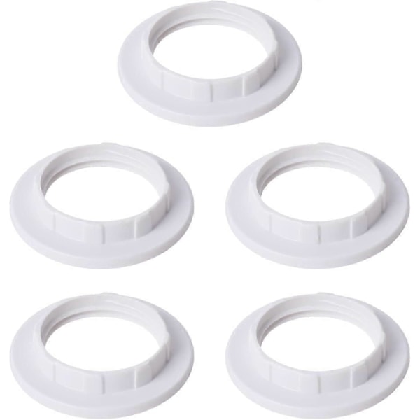 5 Stycken E14 Lampskärmsreduceringsring Lampskärmsring Adapter Konverteringsplatta Vit_SZXM