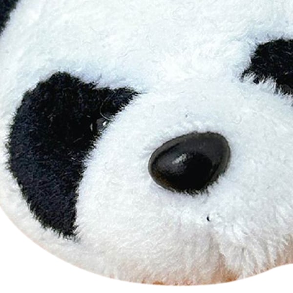 Cartoon Panda Brosch Pin Mjuk Push Panda Huvud Krage Pin Smycken för Rock Tröja Svart Vit