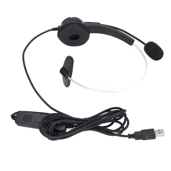 USB-headset med støjreduktion til callcenter med mikrofon mute-kontrol til forretningsmøder og kundeservice