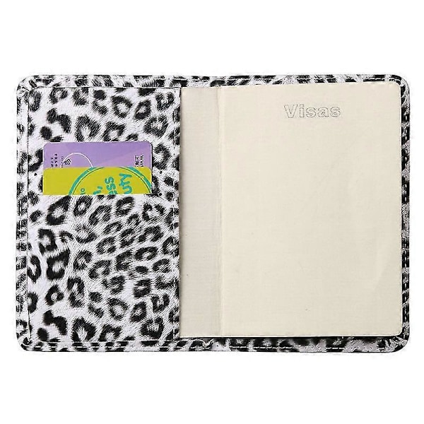 Leopard Passdekke Kortholder - Passbeskytter - Passdeksler Brun Svart