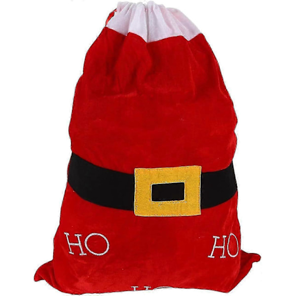 Julemandssæk Oversized Julemandsbælte Snøresæk Rød Julemand Snøresæk Stofpose Jule Personlig Julemandssæk Snøre Gavepose Til Ch