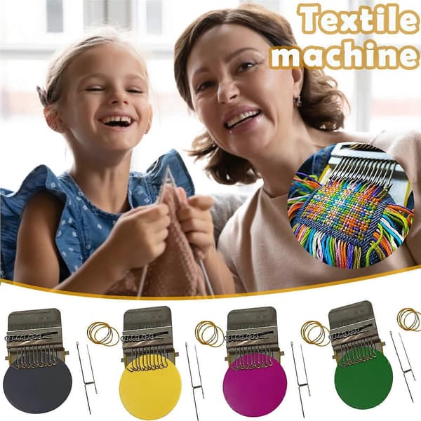 Darning Loom Speedweve Type Weaving Tool, 10 Hooks Convenient Small Loom
