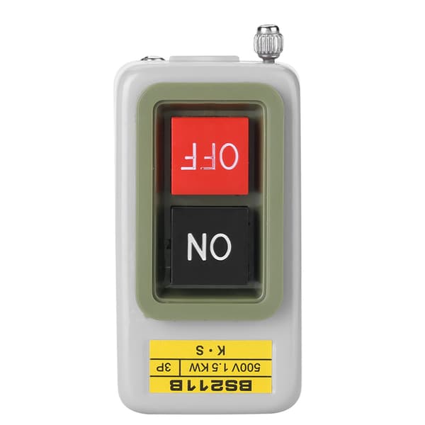 Itselukittuva 3P on/off virtapainikekytkin AC 220V/380V BS211B - 1 kpl