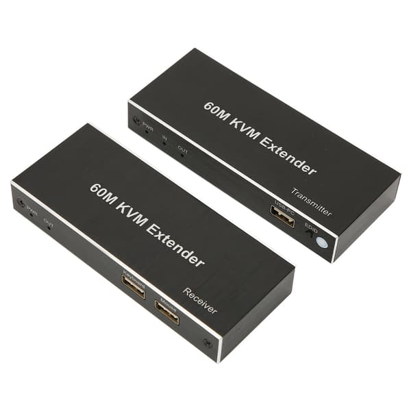 60m KVM-forlænger Multifunktionel 1080P 60Hz HD Multimedia Interface KVM USB-forlænger til TV DVD-afspiller PC 100‑240V