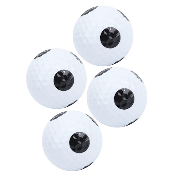4 stk. Golf Putting Practice Dobbelt Lag Spil Bold Hvid Sort Bold Sort Prik Bold