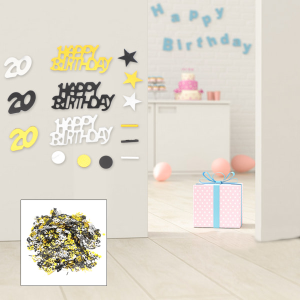 1500 kpl Syntymäpäivänumerot Pöytäkonfettikoristetarvikkeet syntymäpäiväjuhliin (20)