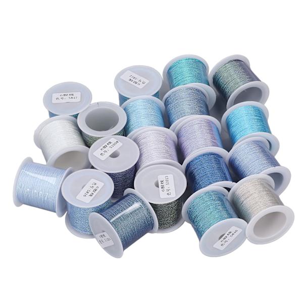 20 st 6 trådar broderigarn färgglad blå lila handvävd rep speciell sytråd för smyckestillverkning