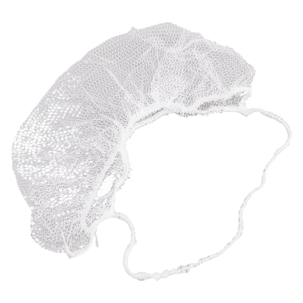 100 st skäggskydd engångs nylon elastiska andningsbara latexfria skäggskyddsnät vita